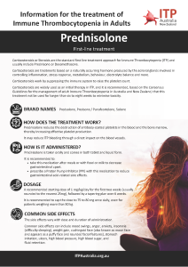 ITP Treatment Information Sheets - Adults